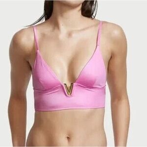 Victoria’s Secret multicolor pink bathingsuit Bikini top new size XL